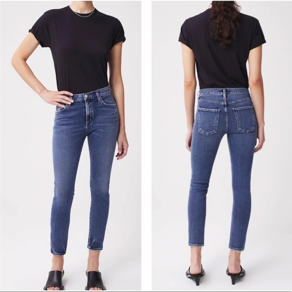 Agolde Denim - AGOLDE Toni Mid-Rise Straight Leg Jeans in Spell Wash